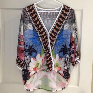 Jealous Tomato wrap front shirt